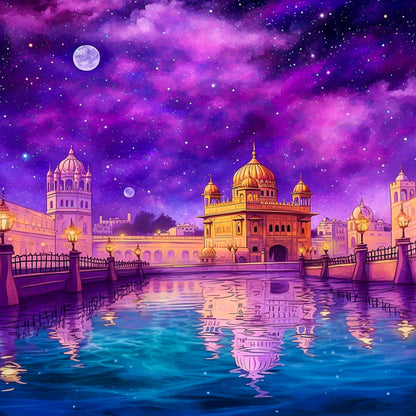 Golden Temple Wall Printed