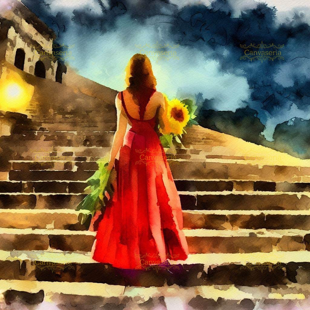 Woman in Red - Artify